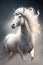 Very beautiful White Unicorn spirit fantasy portrait art wall design, poster Ai generated