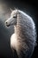 Very beautiful White Unicorn spirit fantasy portrait art wall design, poster Ai generated