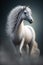 Very beautiful White Unicorn spirit fantasy portrait art wall design, poster Ai generated