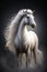 Very beautiful White Unicorn spirit fantasy portrait art wall design, poster Ai generated