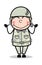 Very Blushing - Cute Army Man Cartoon Soldier Vector Illustration
