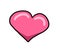 A Very Cartoon Pink Heart