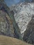 A very colourful texture on mountains near Fotu La Pass