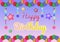 A very creative and decorative design of Happy birthday with multiple decorations in beautiful colors.