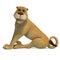 Very cute and funny female cartoon lion