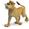 Very cute and funny female cartoon lion