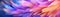 Very Detailed Feathers Pastel Purple Yellow Tones Panoramic Banner. Generative AI