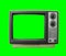 Very Dirty Television With Chroma Green Background