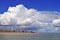 A very dramatic cloudy sky over the Kent coastline