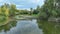 Very drought pond wetland drone aerial, swamp drying up the soil cracked crust earth climate change, environmental