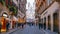 Very exclusive shopping street with luxury brands at Spanish Square in Rome