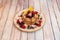 very fat pancakes with fruit, easy and fast since in just 15 minutes