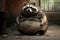 Very fat raccoon, created with Generative AI technology