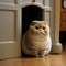 Very Fat Scottish Fold Kitten in the House
