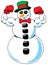 A Very Fit Snowman Showing Off Those Biceps