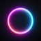 very glowing iridescent thin circle of light generative AI