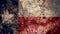 Very grungy Texas flag, grunge background texture, zoom out