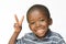 Very happy African black boy making peace sign for Africa african ethnicity huge smile peace for the world