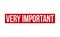 Very Important Rubber Stamp. Red Very Important Rubber Grunge Stamp Seal Vector Illustration - Vector