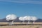 Very Large Array arrangement of radio astronomy observatory dishes, engineering science technology