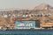 Very large israeli flag at bay of Eilat, Israel
