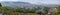 Very large panoramic view of Bergamo city