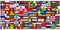a very large set of flags of the countries of the world united in a large background