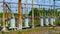 A very large switchgear at a step-down substation