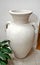 Very Large White Pottery Vase