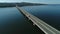 A very long bridge road,multilane road,aerial wiev