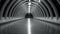 Very long tunnel pedestrian crossing, Tunnel in dark, Domed roof, Details of urban architecture at night