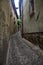 Very narrow cobbled alley