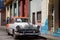 Very old american car parked in Havana in Cuba