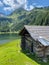 Very old barn, Duisitzkarsee Lake in Austria