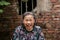 Very old Chinese woman laughing