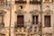 Very old house in disrepair. No floor on the balcony. Palermo. Sicily