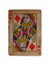 Very old playing card, Queen of diamonds