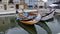 Very popular in the city of Aveiro - the gondola rides through the canals - CITY OF AVEIRO, PORTUGAL - OCTOBER 17, 2019