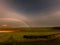 Very rare moonbow during the night above Staffin bay