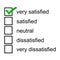 Very satisfied 5 point likert scale satisfaction survey