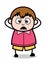 Very Scared - Teenager Cartoon Fat Boy Vector Illustration