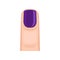 Very short purple nail. Vector illustration on white background.