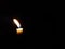 Very Simple Conceptual Photo, White Flaming Candle at black background for your element design