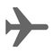 Very simple icon for plane white background