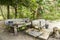 Very simple outdoor kitchen at the edge of rainforest, Solom Islands, South Pacific Ocean