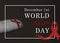 Very smal red ribbon on tip if the finger world aids day concept