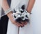 Very uncommon beautiful stylish concept bridal bouquet with black feathers