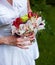 Very uncommon beautiful stylish concept bridal bouquet with orchids