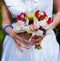 Very uncommon beautiful stylish concept bridal bouquet with orchids