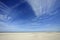 The very wide beach on the island of Terschelling in the Netherlands